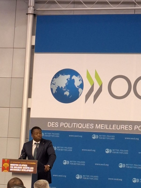 Faure Gnassingbe in Paris for the 22nd Economic Forum on Africa