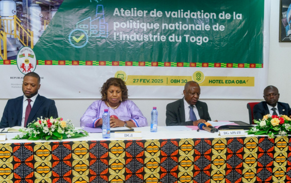 Le Togo va se doter d’une nouvelle Politique Nationale de l’Industrie