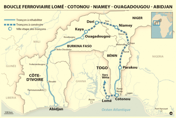 La boucle ferroviaire devant relier les pays de l’Uemoa, va coûter plus de 4 000 milliards FCFA