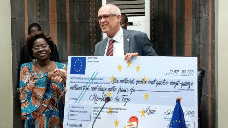 Appui budgétaire 2019-2020 : L’UE a décaissé la première tranche de 16 millions € au Togo