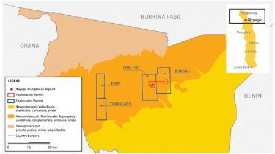 La mine de manganèse de Nayega devrait entrer en production au premier trimestre 2020