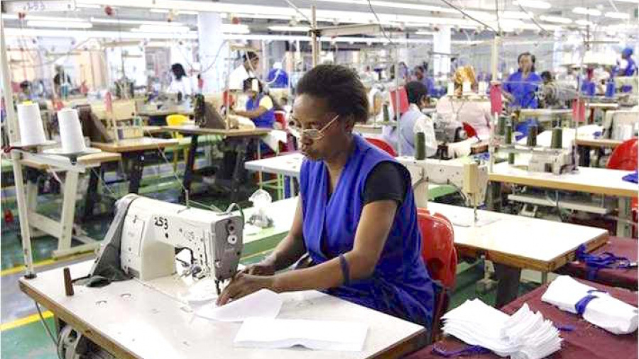 Une usine textile au Ghana. 