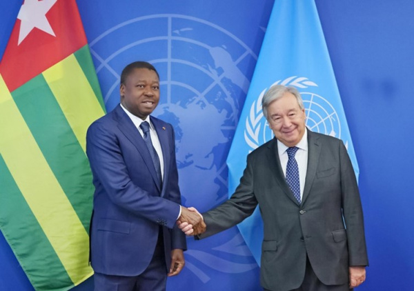 Paix et développement durable : échanges entre Faure Gnassingbé et le Secrétaire général des Nations Unies