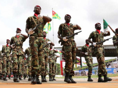 How much did Togo dedicate to military expenditures in 2020?