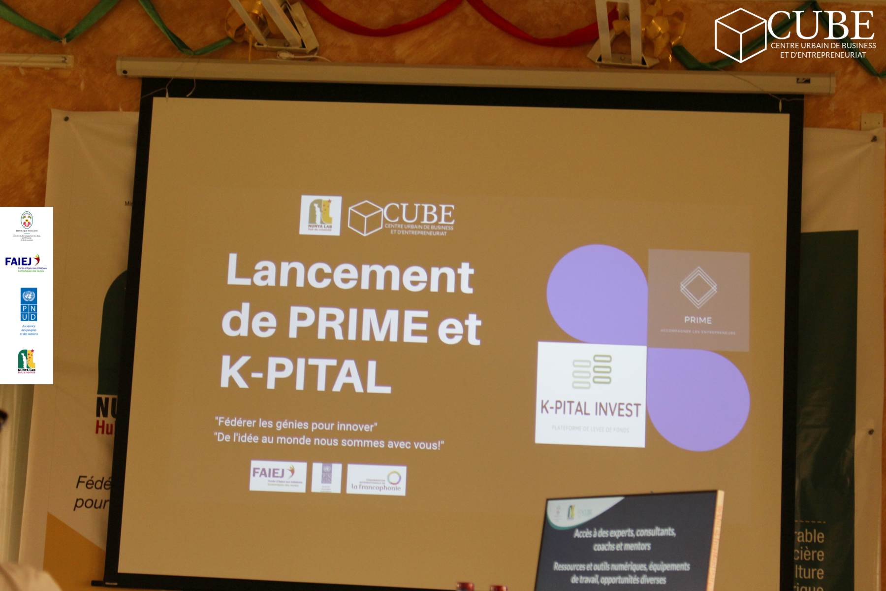 Togo : le Nunya Lab et CUBE lancent PRIME et K-PITAL, deux plateformes d’incubation et de levée de fonds